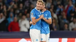Hình ảnh cho bài Napoli 2-1 Sporting: Kevin và Højlund cùng tỏa sáng, 3 điểm đầu tiên cho The Naples