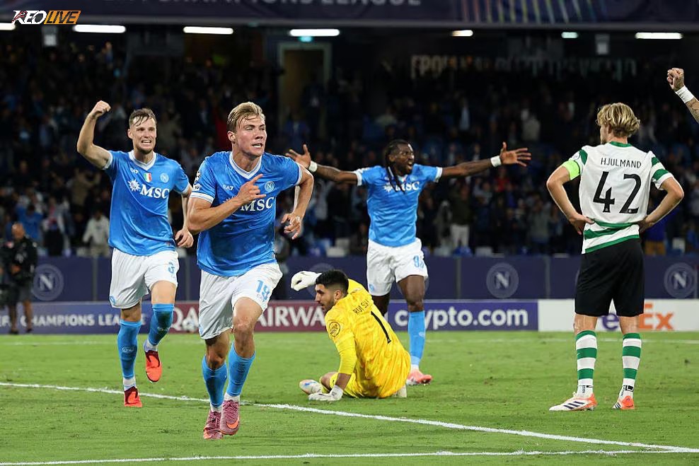 Napoli mở tỉ số với pha phối hợp ăn ý của Kevin và Hojlund | Keolive