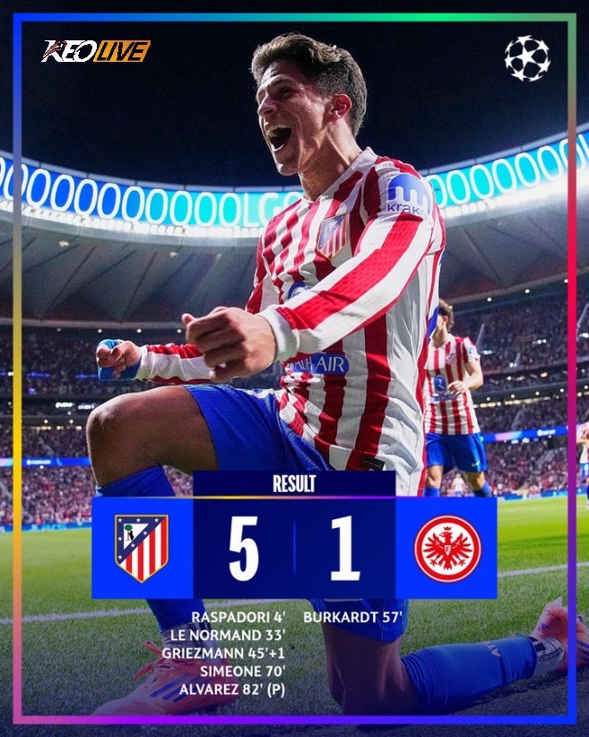 Atlético Madrid 5-1 Frankfurt | Keolive