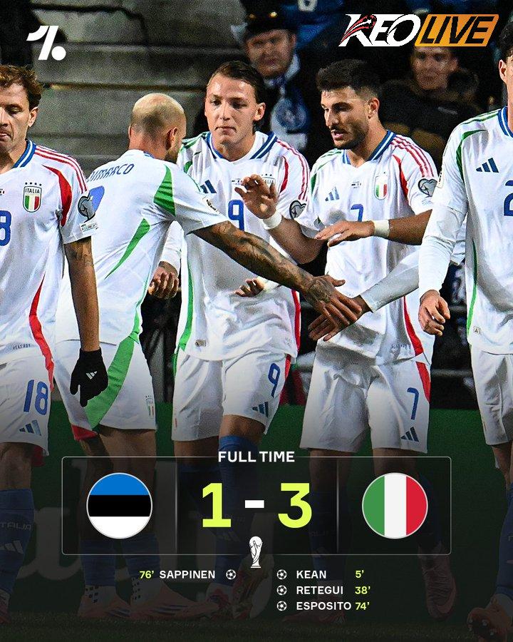 Estonia 1-3 Italy | Keolive