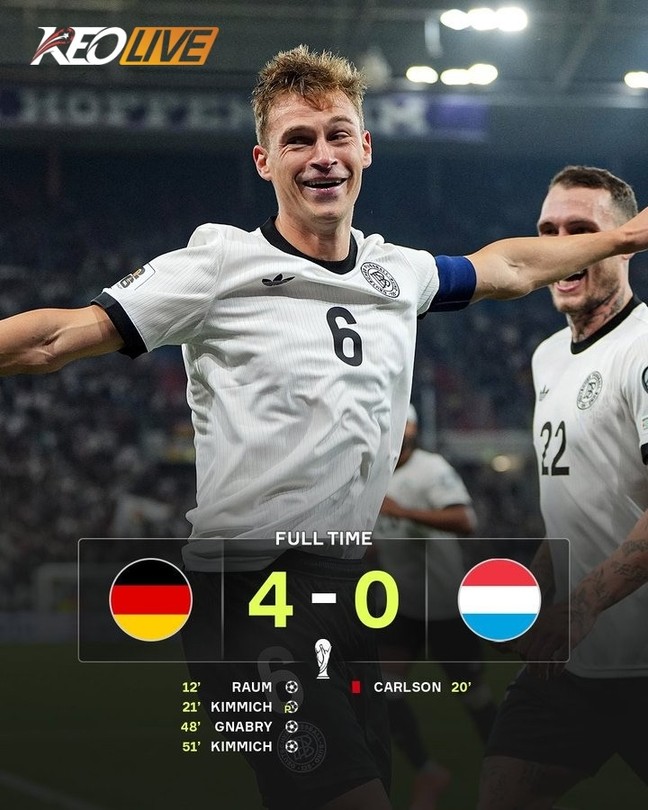 Đức 4-0 Luxembourg | Keolive