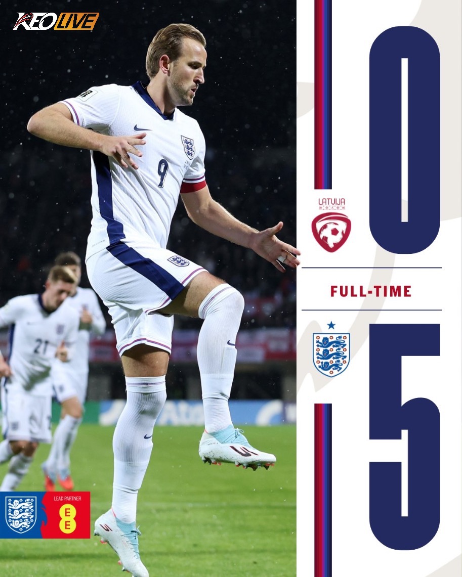 Latvia 0-5 Anh | Keolive