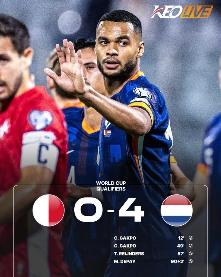 Malta 0-4 Hà Lan | Keolive