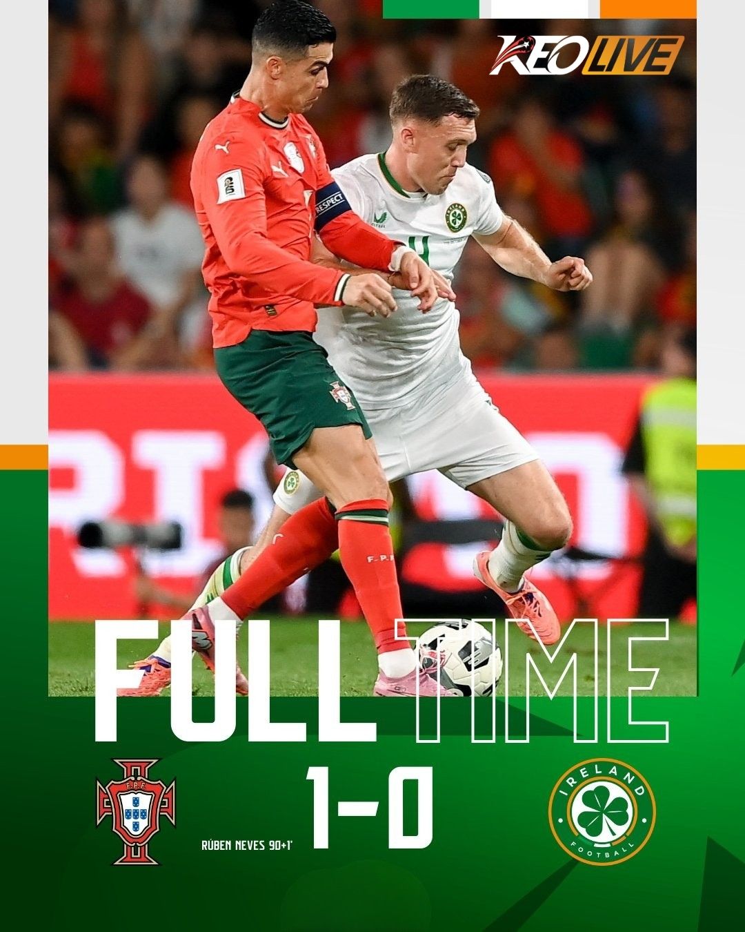 Bồ Đào Nha 1-0 Ireland | Keolive