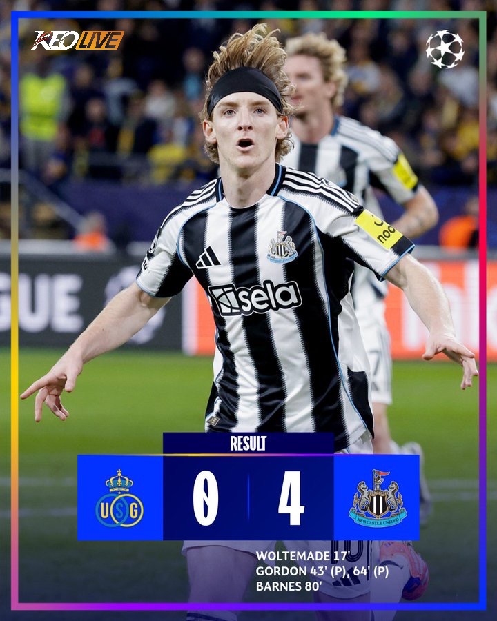 Union Saint-Gilloise 0-4 Newcastle United | Keolive