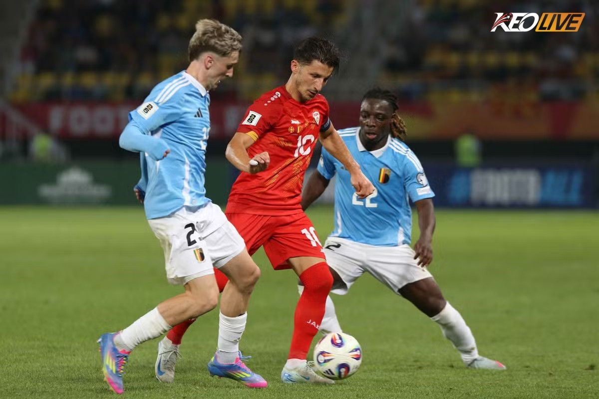 Lần gặp nhau gần nhất Belgium vs North Macedonia | Keolive