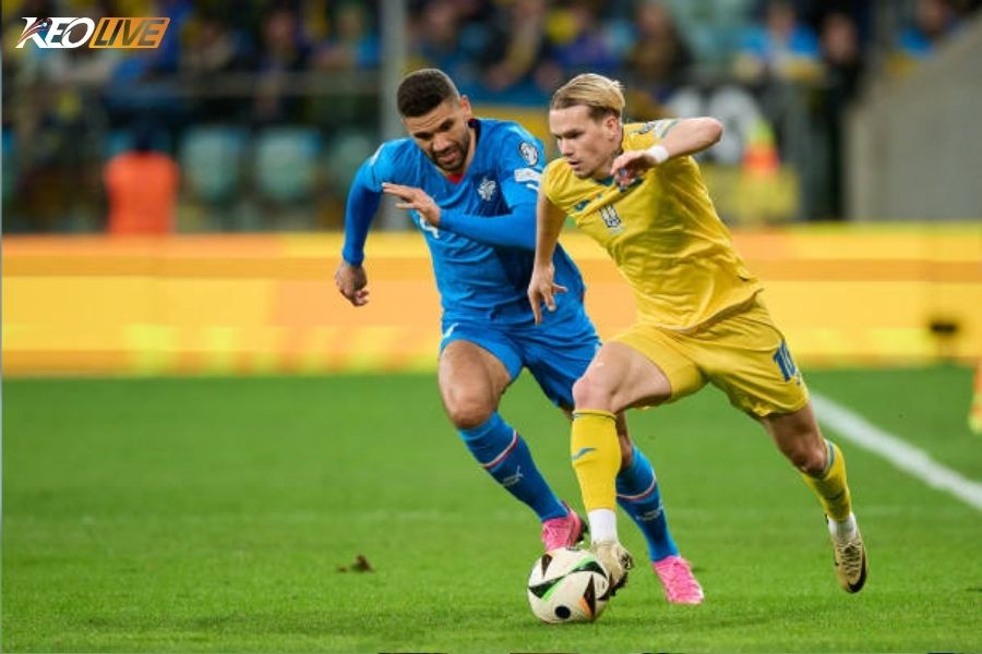 Lần gặp nhau gần nhất Iceland vs Ukraine | Keolive