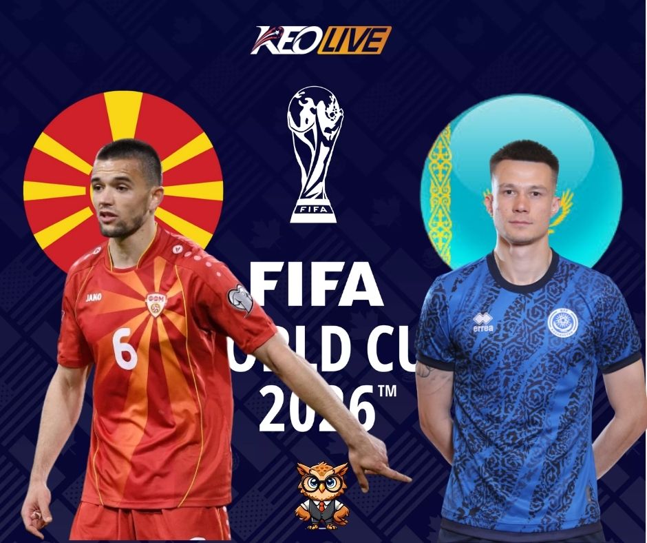 Trận đấu giữa Bắc Macedonia vs Kazakhstan | Keolive