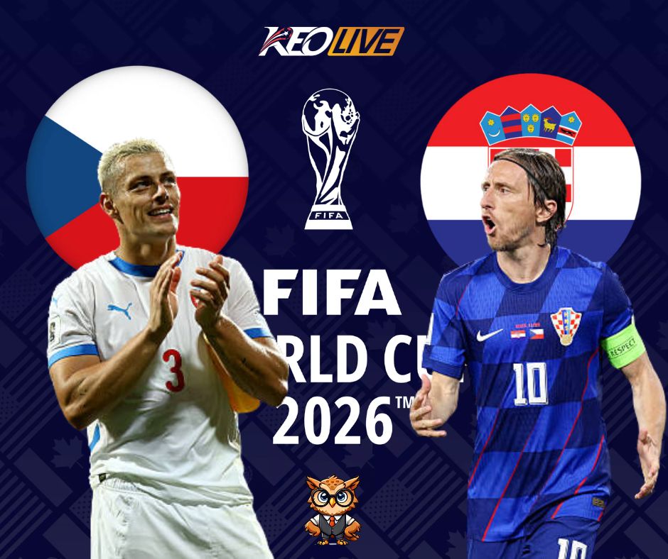 Trận đấu giữa Czechia vs Croatia | Keolive