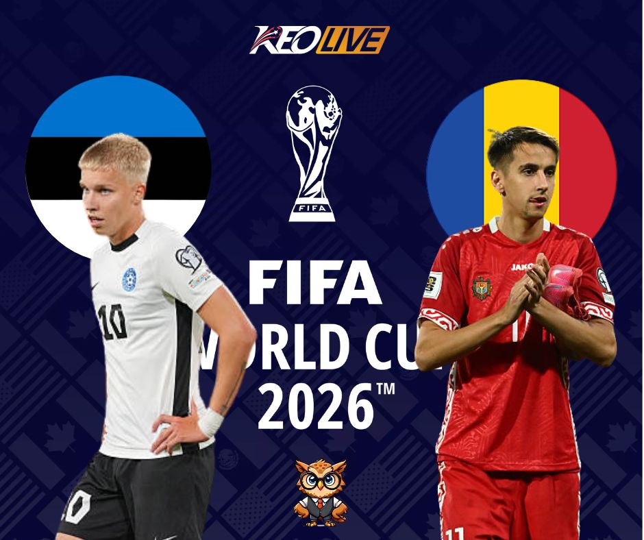 Trận đấu giữa Estonia vs Moldova | Keolive