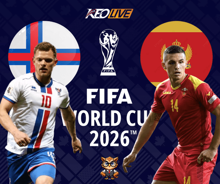Trận đấu giữa Faroe Islands vs Montenegro | Keolive