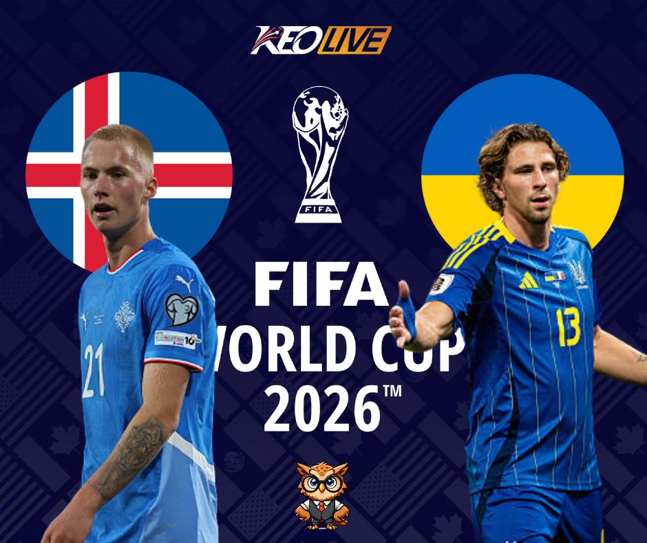 Trận đấu giữa Iceland vs Ukraine | Keolive