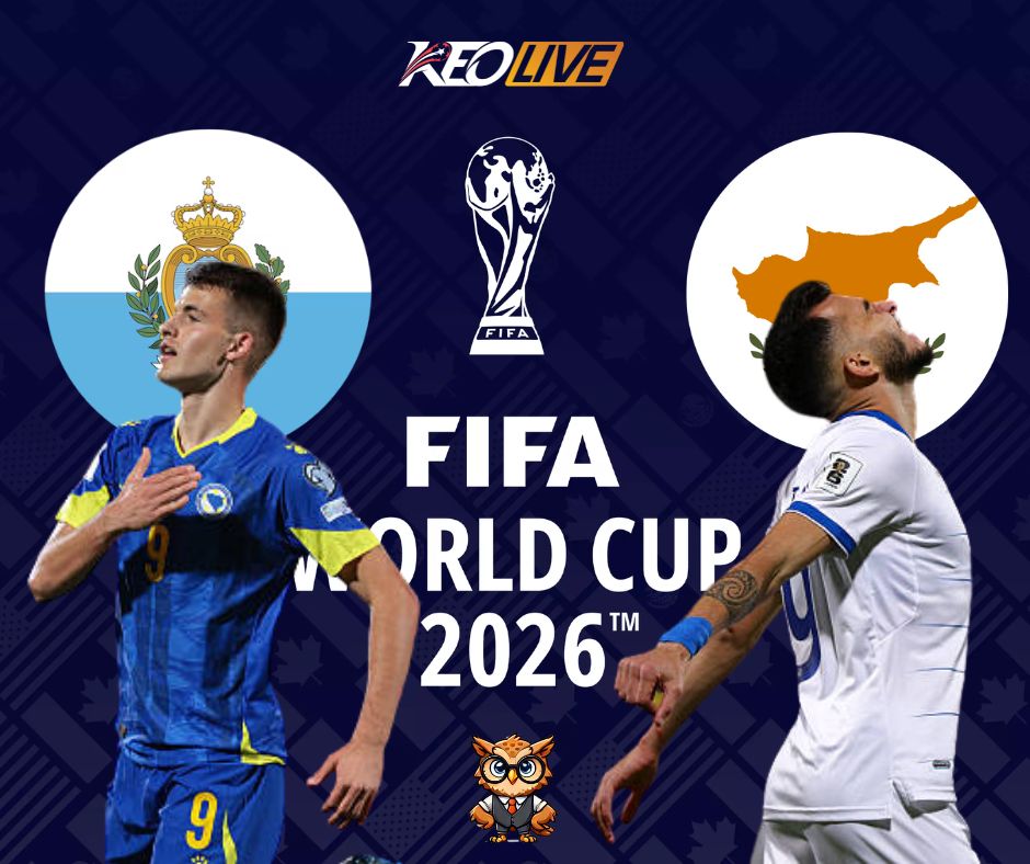 Trận đấu giữa San Marino vs Cyprus | Keolive