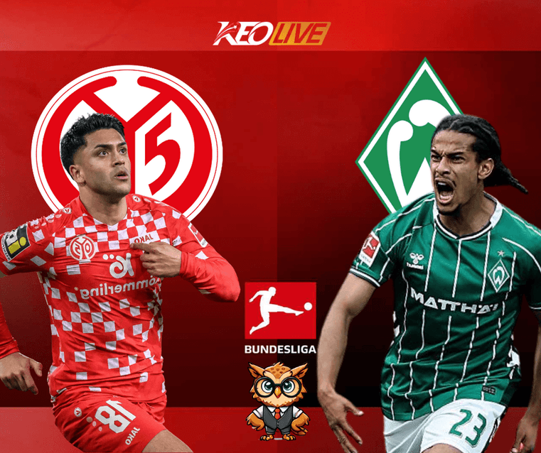 Trận so tài giữa Mainz vs Werder Bremen | Keolive