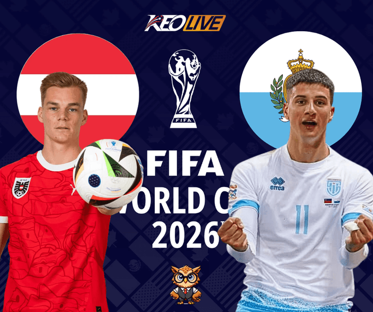 Trận đấu giữa Austria vs San Marino | Keolive