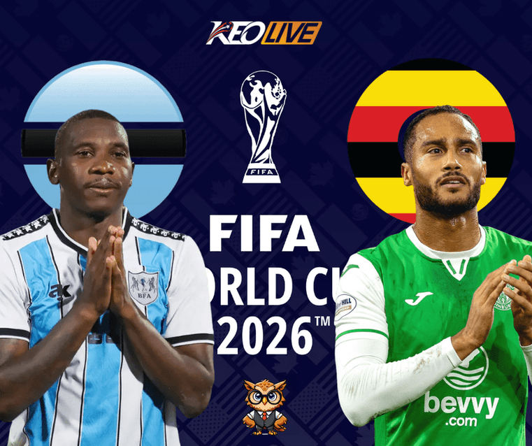 Trận đấu vòng loại giữa Botswana vs Uganda | Keolive