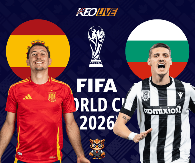 Trận đấu vòng loại giữa Tây Ban Nha vs Bulgaria | Keolive