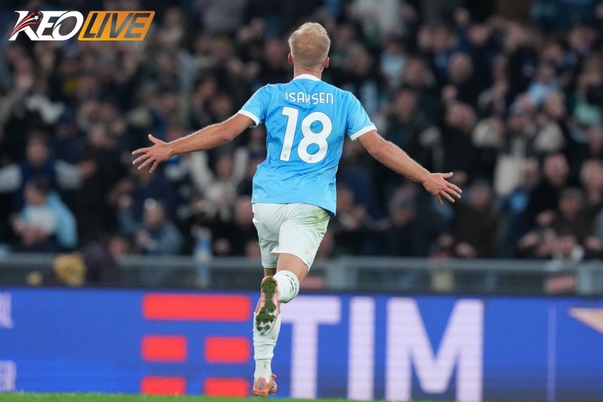 Bàn mở tỉ số của Isaksen là cú sút trúng đích đầu tiên của Lazio trong trận đấu | Keolive
