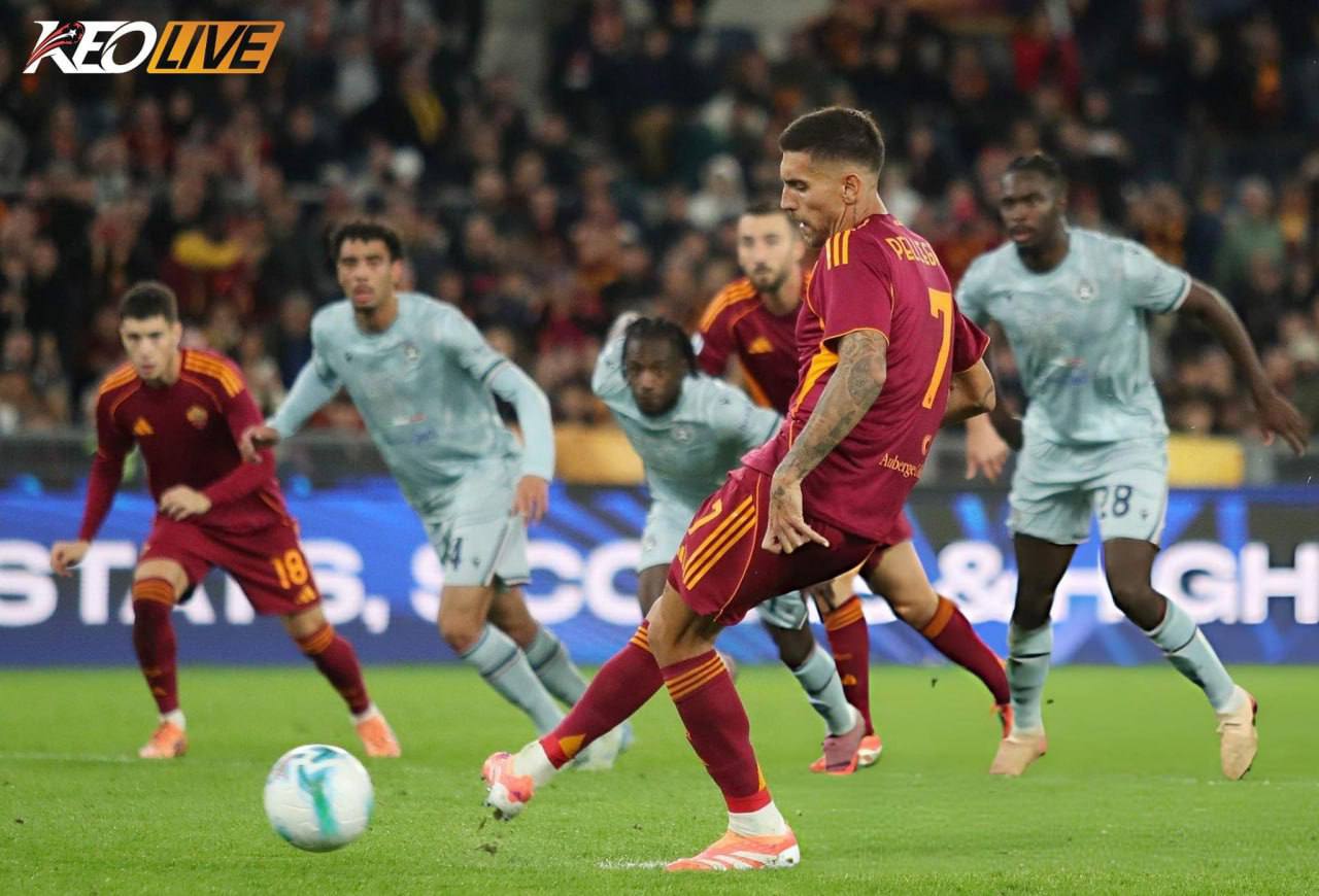 Trong thế trận nghẹt thở, Pellegrini lên tiếng mở tỉ số cho Roma | Keolive