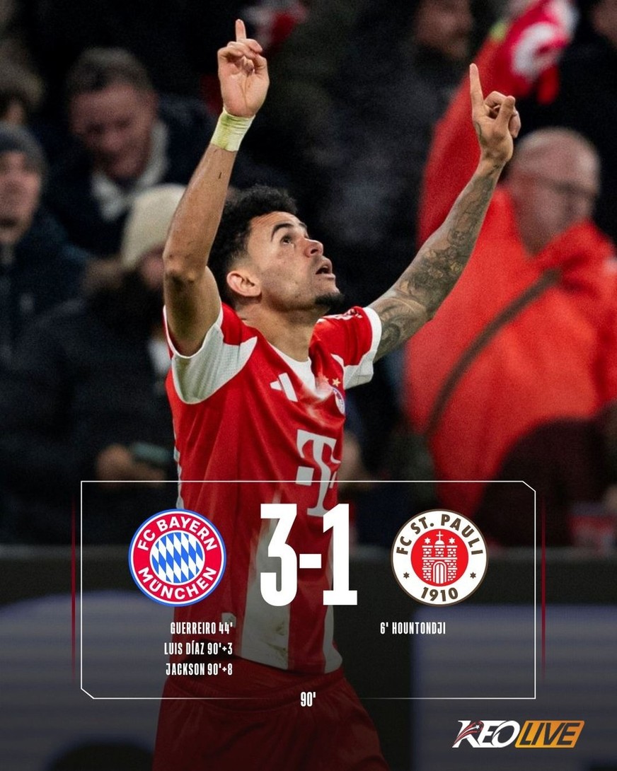 Bayern Munich 3-1 St.Pauli | Keolive