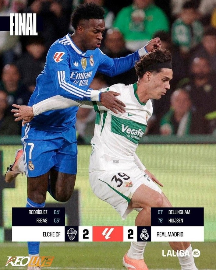 Elche 2-2 Real Madrid | Keolive