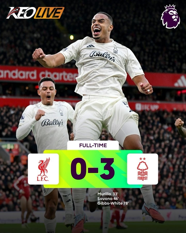 Liverpool 0-3 Nottingham Forest | Keolive