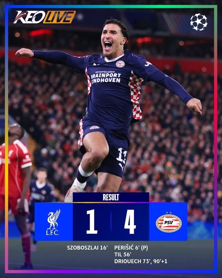 Liverpool 1-4 PSV Eindhoven | Keolive
