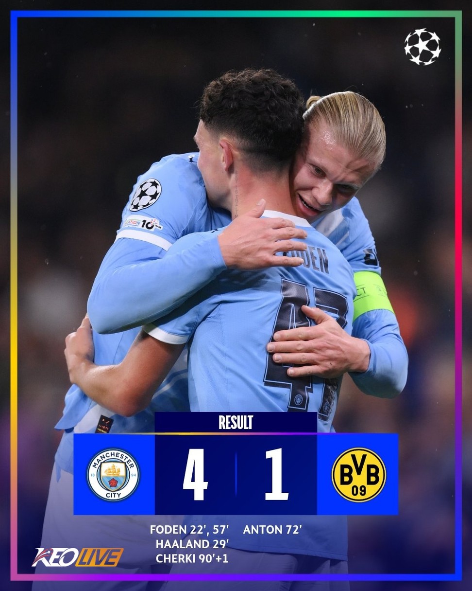 Manchester City 4-1 Dortmund | Keolive