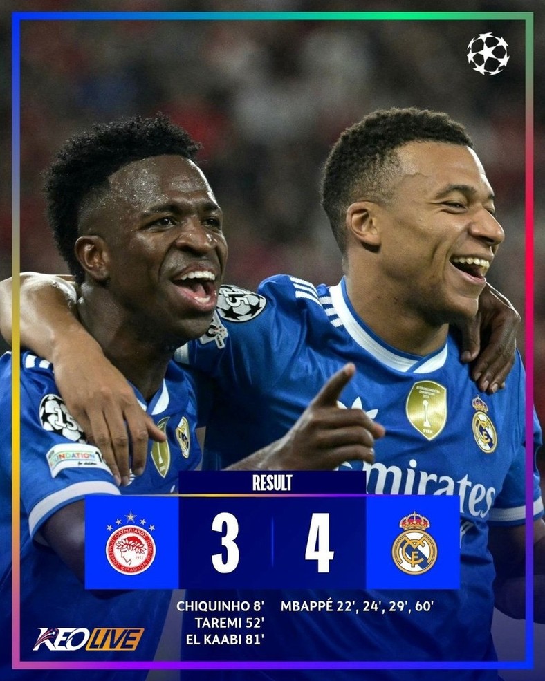 Olympiacos 3-4 Real Madrid | Keolive