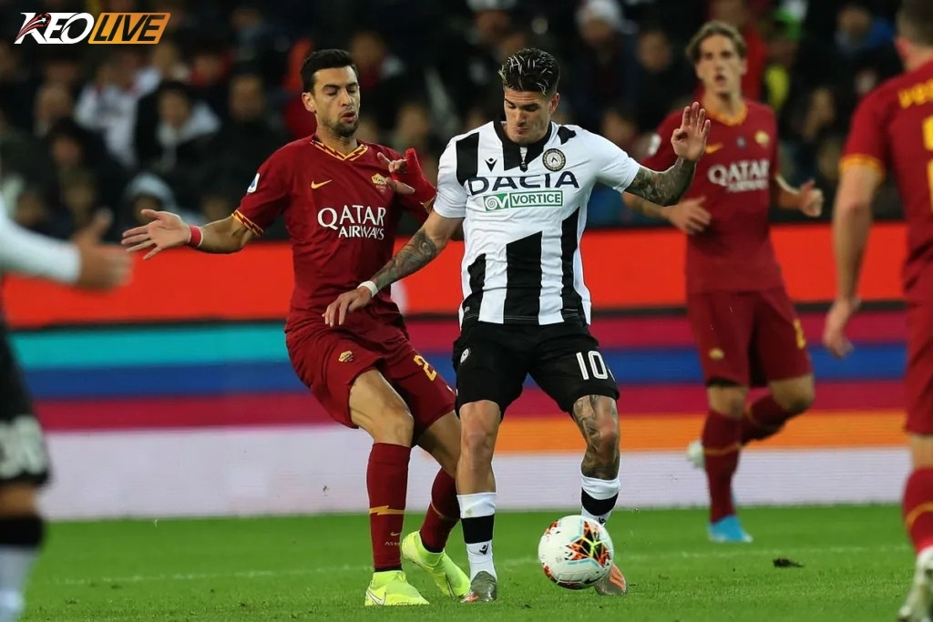Lần gặp nhau gần nhất Roma vs Udinese | Keolive