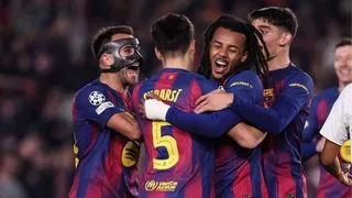 Hình ảnh cho bài Kounde lập cú đúp, Barca thoát hiểm trước Eintracht Frankfurt