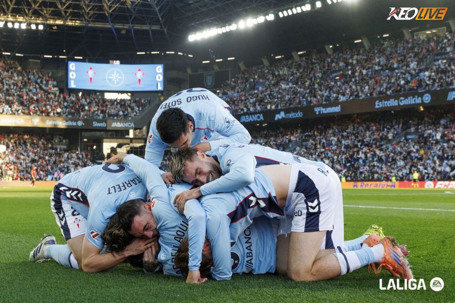 Celta vẫn đang nằm trong top 8 nhờ phong độ xuất sắc | Keolive