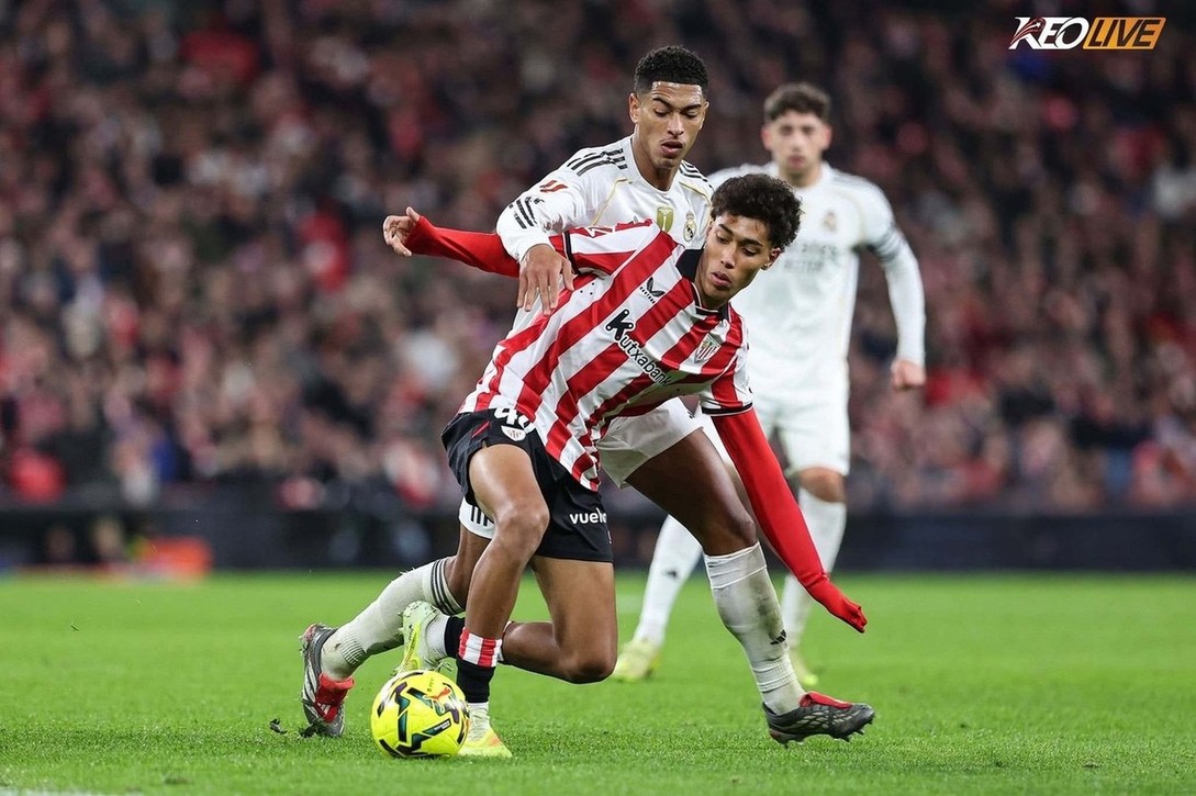 Athletic hoàn toàn lép vế trước Real | Keolive
