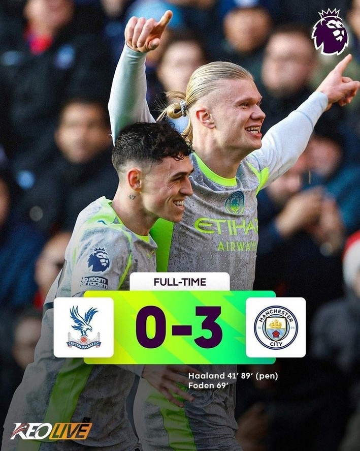 Crystal Palace 0-3 Manchester City | Keolive