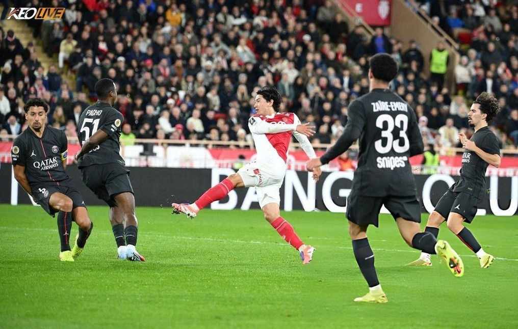 Minamino đem về chiến thắng đầu tiên cho Monaco trước PSG sau gần 3 năm | Keolive