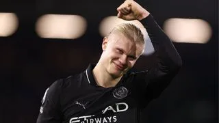 Hình ảnh cho bài Fulham 4-5 Man City: Haaland cán mốc 100 bàn Premier League