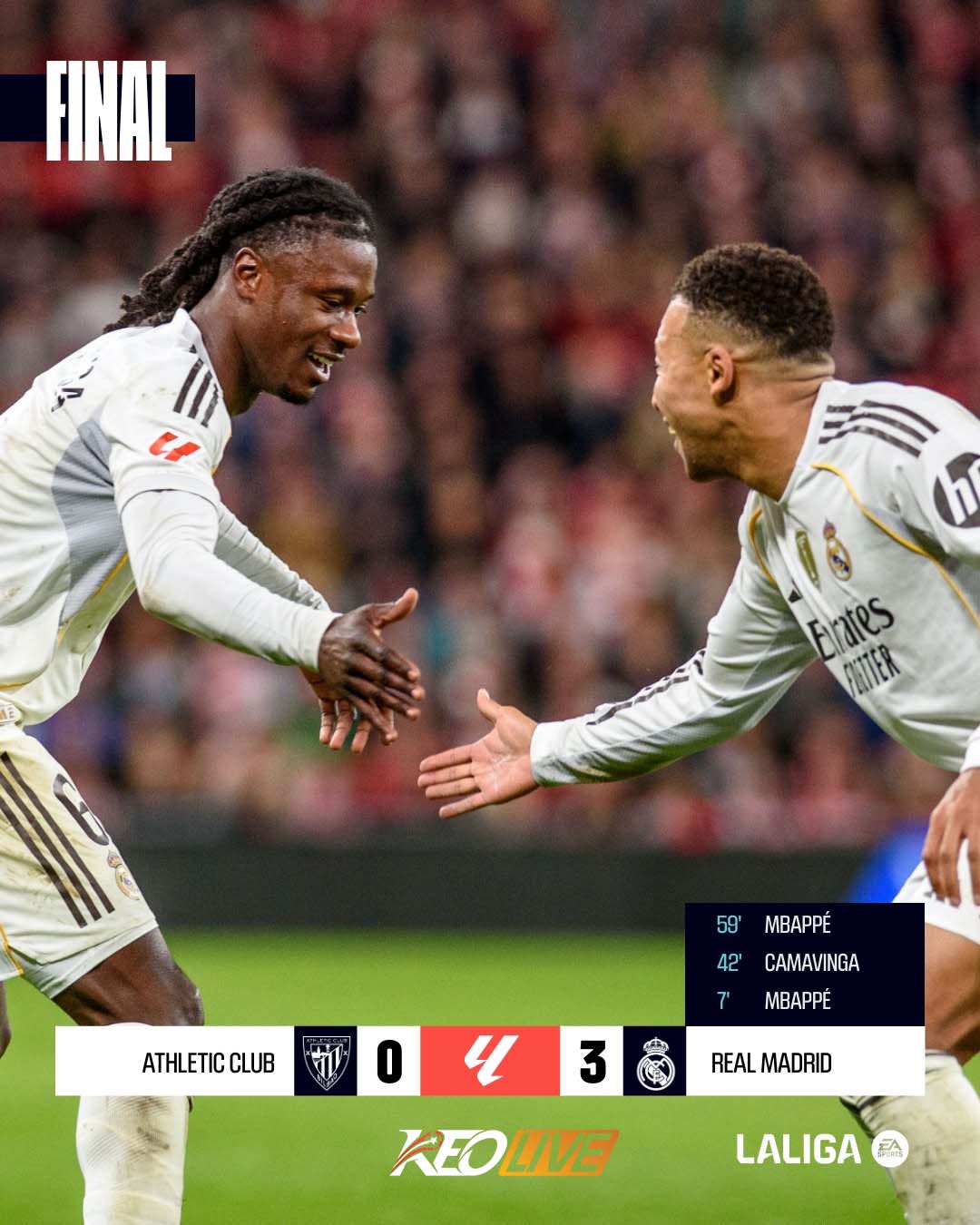 Athletic Club 0-3 Real Madrid | Keolive