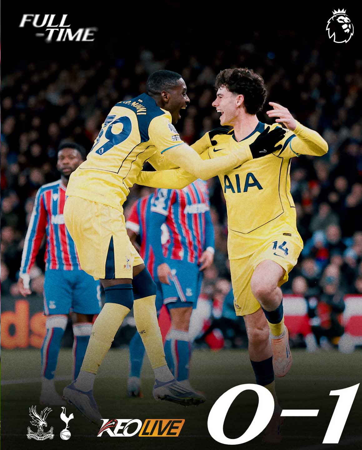 Crystal Palace 0-1 Tottenham | Keolive