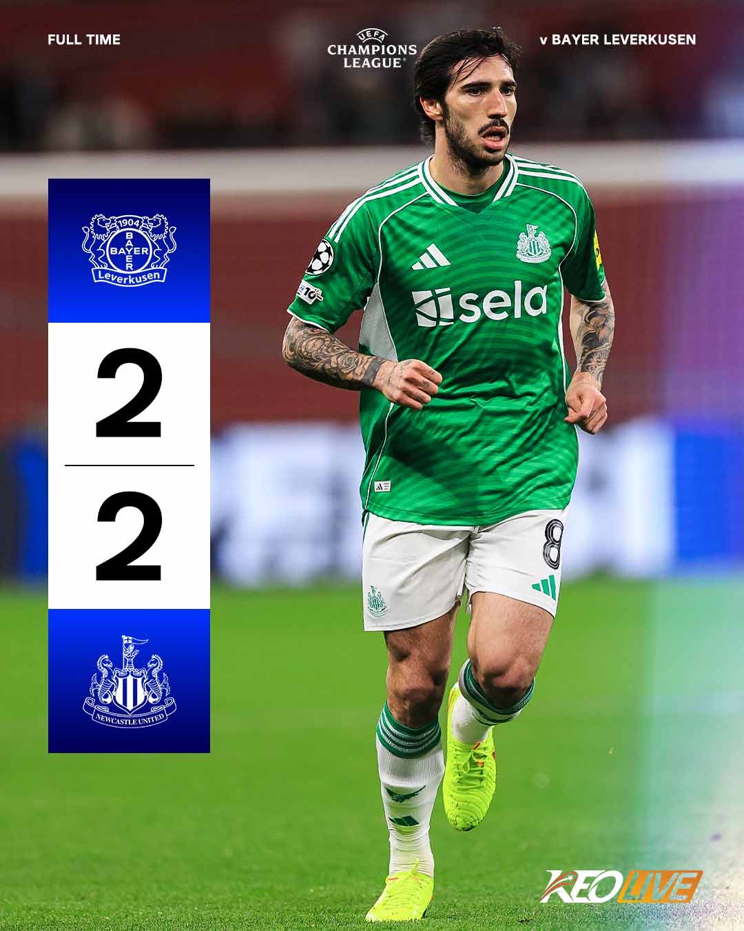 Bayer Leverkusen 2-2 Newcastle | Keolive