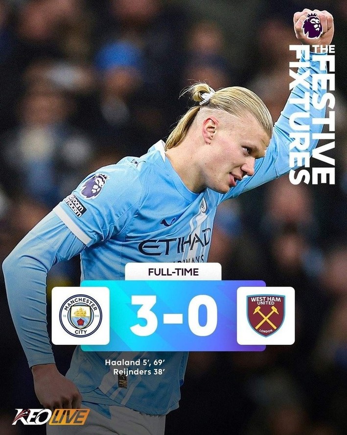 Manchester City 3-0 West Ham | Keolive