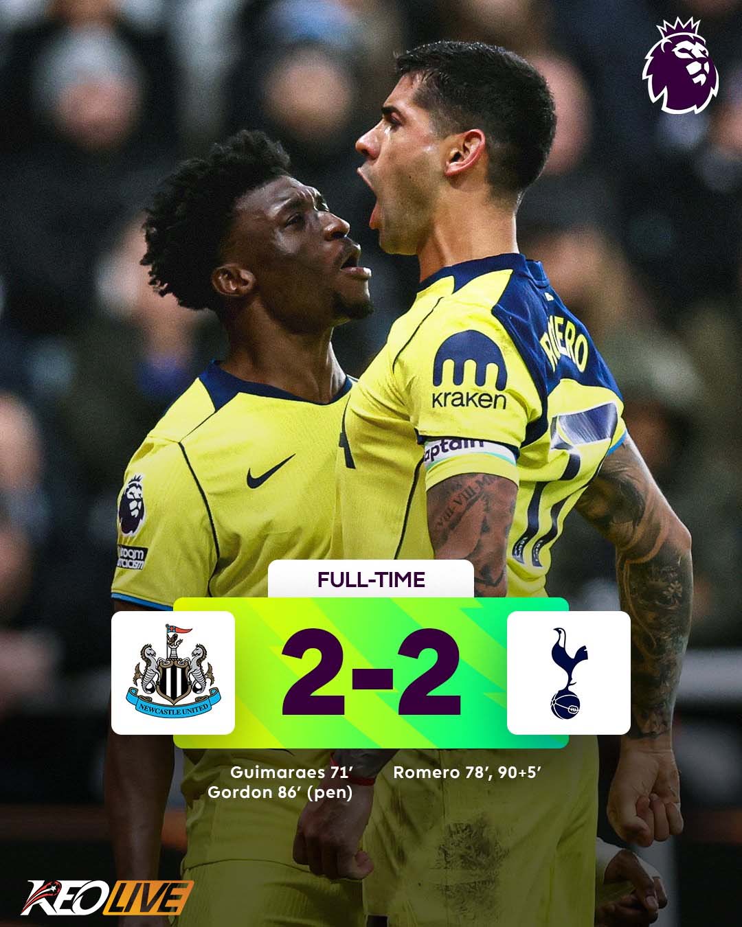 Newcastle 2-2 Tottenham | Keolive