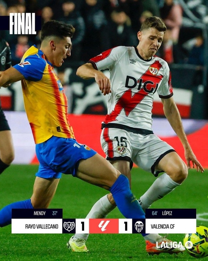 Rayo Vallecano 1-1 Valencia | Keolive