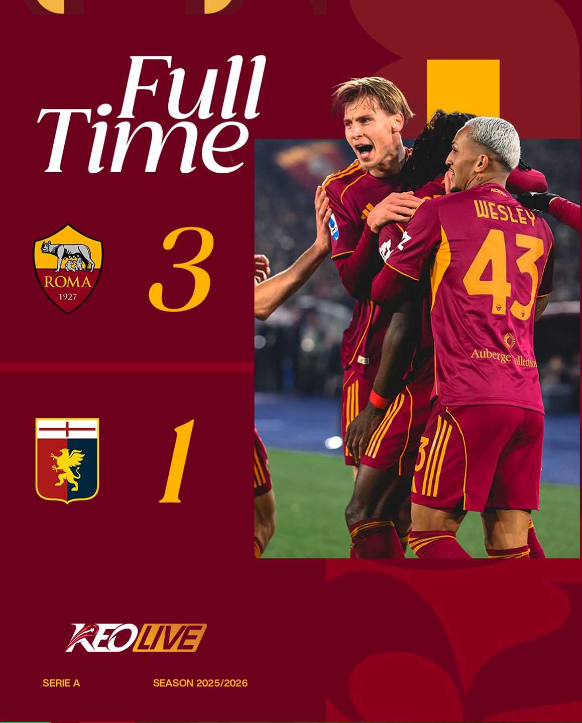 AS Roma 3-1 Genoa | Keolive