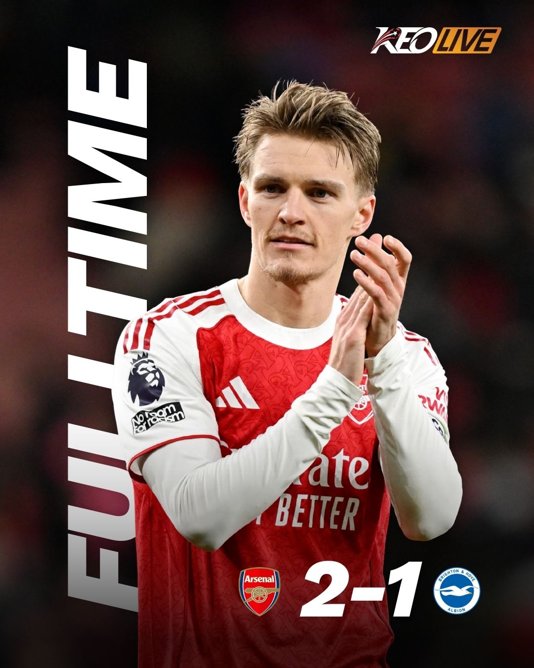 Arsenal 2-1 Brighton | Keolive