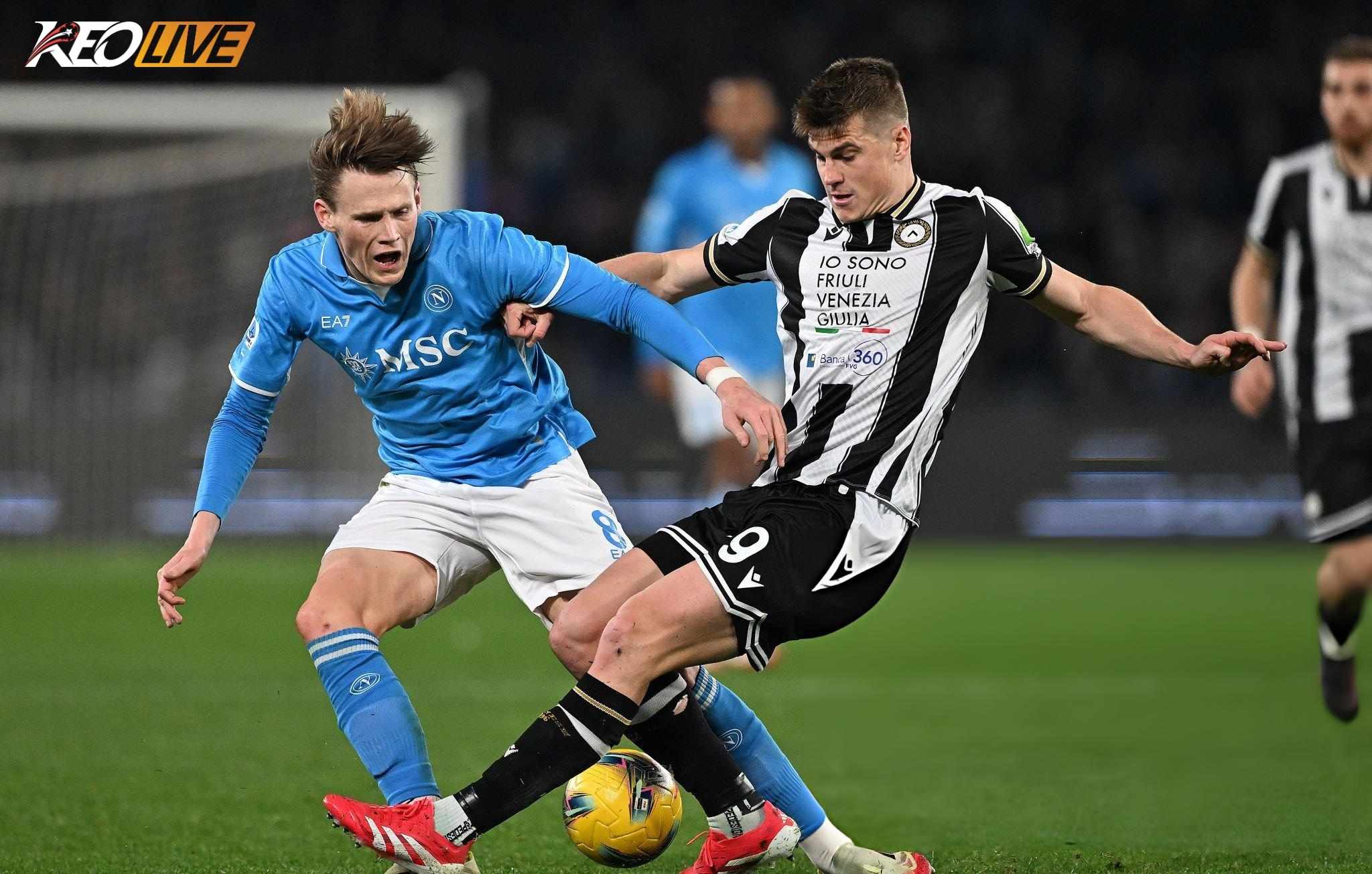 Lần gặp nhau gần nhất Udinese vs Napoli | Keolive