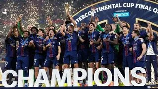 Hình ảnh cho bài Hạ gục Flamengo trên chấm luân lưu, PSG lần đầu lên ngôi Intercontinental Cup