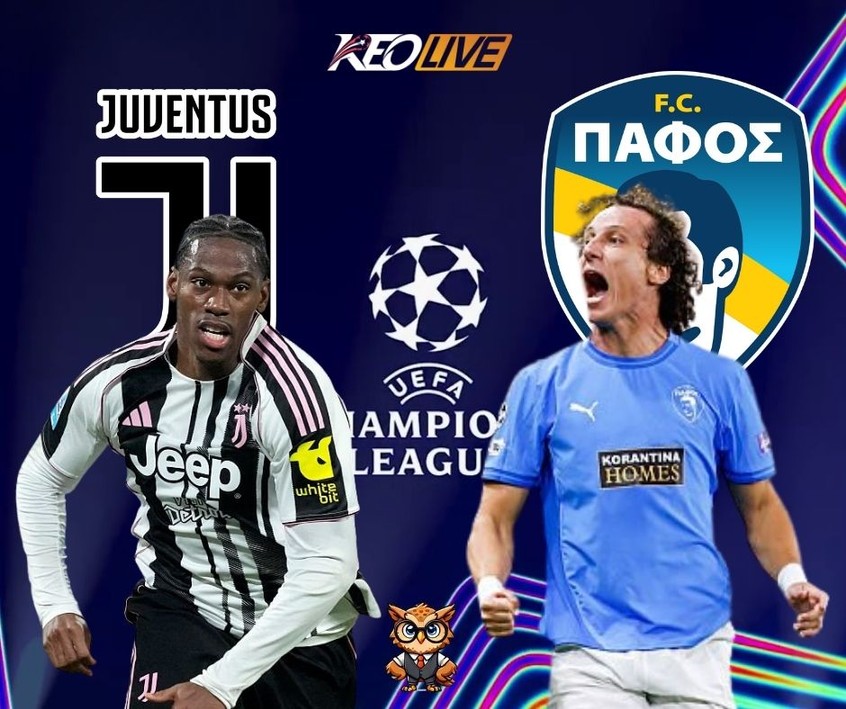 Trận đấu giữa Juventus vs Pafos FC | Keolive