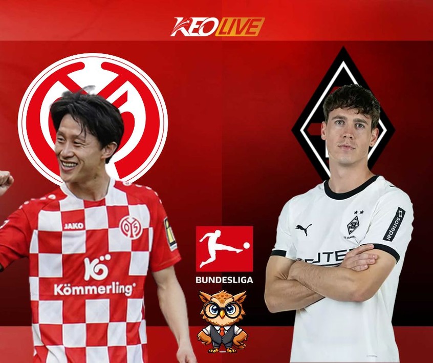 Trận đấu giữa Mainz 05 vs M'gladbach | Keolive