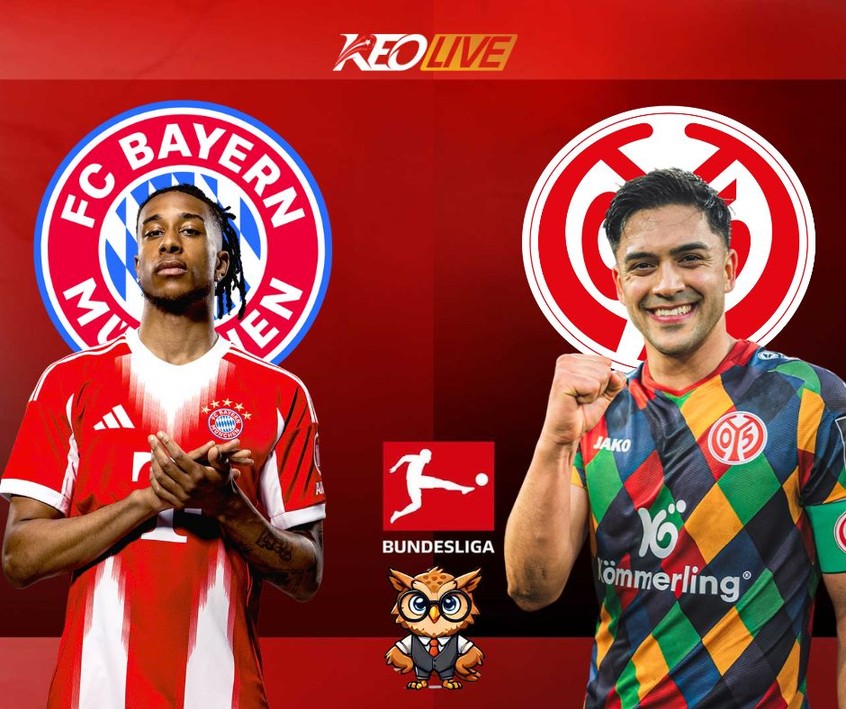 Trận đấu giữa Bayern Munich vs Mainz | Keolive
