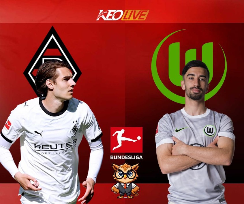 Trận đấu giữa M'gladbach vs Wolfburg | Keolive